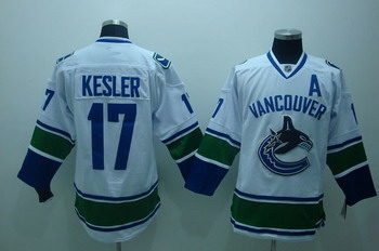 Vancouver Canucks 17 Kesler white Jersey A patch