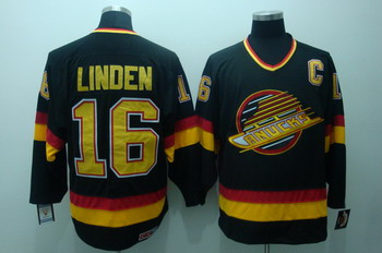 Vancouver Canucks 16 Linden Black Jerseys