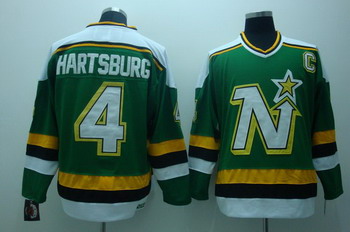 Dalls Stars 4 hartsburg green jerseys with C patch CCM