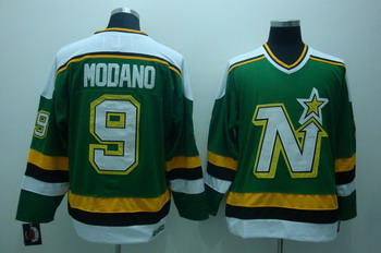 Dalls Stars 9 Modano Green Jerseys CCM