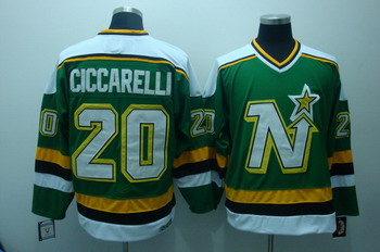 Dalls Stars 20 ciccarelli Green jerseys CCM