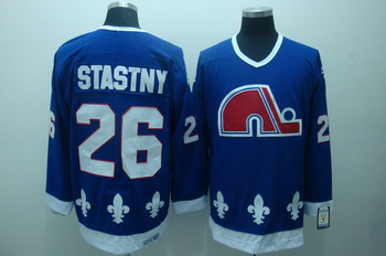 Quebec Nordiques 26 Paul Stastny Blue Jerseys CCM