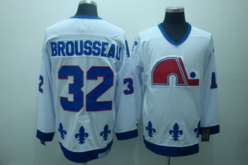 Quebec Nordiques 32 Brousseau White Jerseys CCM