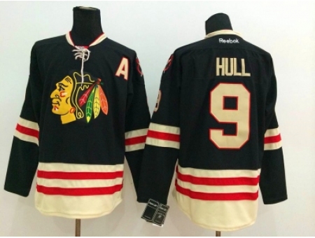 NHL chicago blackhawks #9 Bobby Hull black jerseys(2015 new classic)