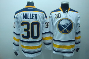 Buffalo Sabres 30 Ryan Miller Stitched white Jersey