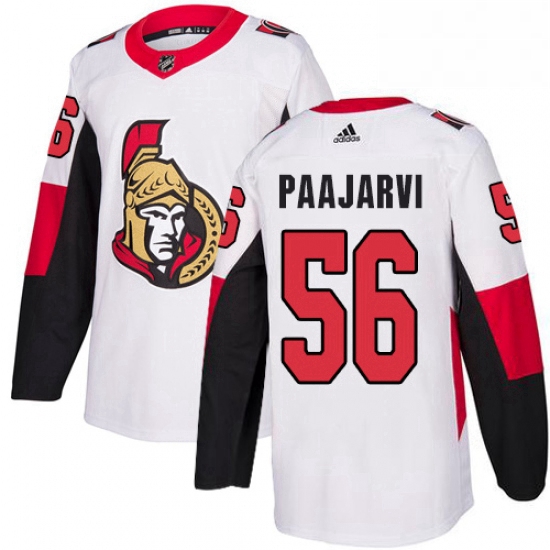 Mens Adidas Ottawa Senators 56 Magnus Paajarvi Authentic White Away NHL Jersey