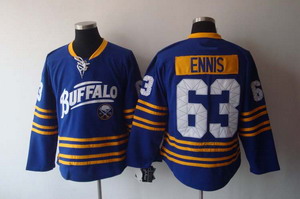 Buffalo Sabres 63 ENNIS blue 3rd hockey jerseys