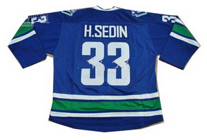 Vancouver Canucks 33 Henrik H.Sedin C patch blue color Ice Hockey Jersey