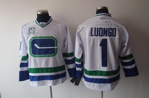 Vancouver Canucks Jersey 1 Roberto Luongo Third White Ice Hockey Jerseys