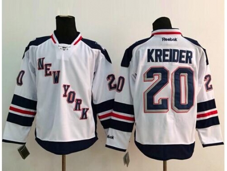 New York Rangers #20 Chris Kreider White 2014 Stadium Series Stitched NHL Jersey