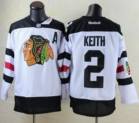 Blackhawks #2 Duncan Keith White 2016 Stadium Series Stitched NHL Jersey