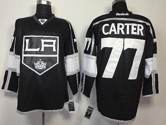 Mens Los Angeles Kings #77 Jeff Carter Home Black NHL Jersey