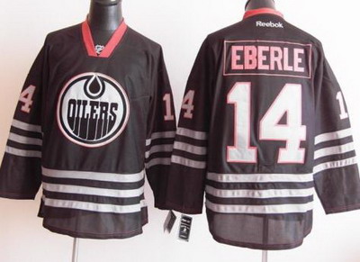 Edmonton Oilers 14 Jordan Eberle 2012 Black Jerseys