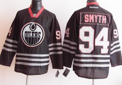 Edmonton Oilers 94 Ryan Smyth 2012 Black Jerseys