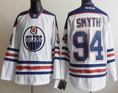 Edmonton Oilers 94 Smyth White NHL Jerseys