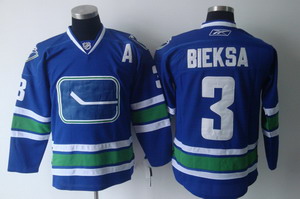 Vancouver Canucks 3 Kevin Bieksa Blue Jersey A Patch 3Rd