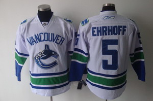 Vancouver Canucks 5 Ehrhoff White Jerseys