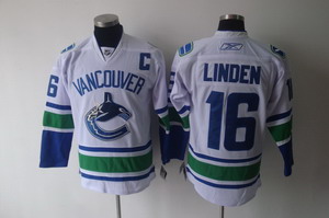 Vancouver Canucks Jersey 16 Linden White Jerseys C Patch