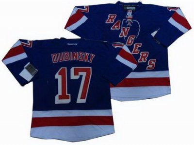 New York Rangers #17 BRANDON DUBINSKY blue jerseys