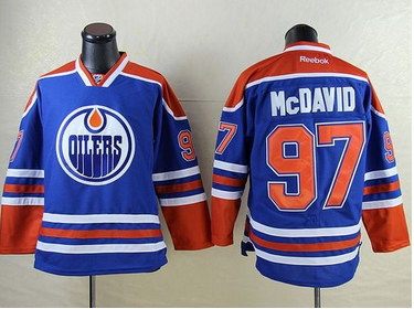 Oilers #97 Connor McDavid Light Blue Stitched NHL Jersey