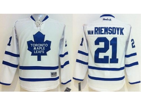 Youth Toronto Maple Leafs 21 James Van Riemsdyk White Stitched NHL jersey