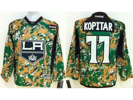 Kids Los Angeles Kings 11 Anze Kopitar Camo NHL Jerseys