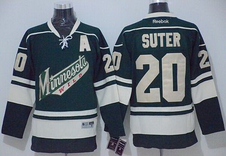 Youth Minnesota Wild #20 Ryan Suter Green Stitched NHL Jersey