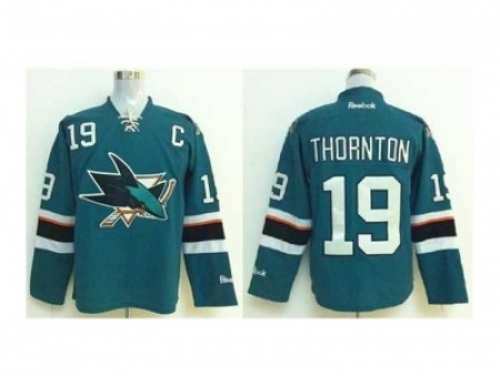 NHL Jerseys San Jose Sharks #19 Thornton green[2014 new stadium][patch C]