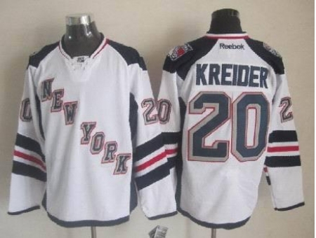 New York Rangers #20 Chris Kreider White 2014 Stadium Series Jersey