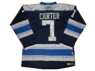 Columbus Blue Jackets #7 Jeff Carter Dark Blue Third Hockey NHL Jerseys