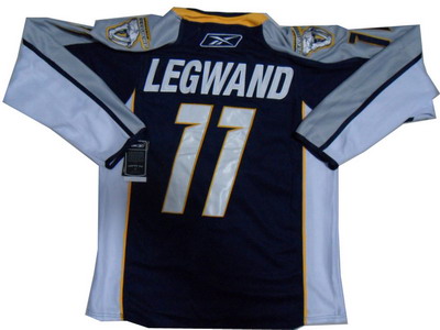 Nashville Predators 11 David Legwand dark blue ice hockey jerseys Holy