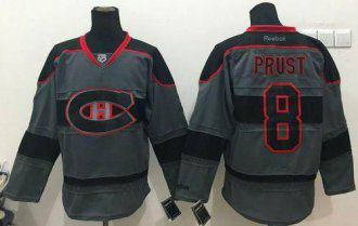 Montreal Canadiens #8 Brandon Prust Charcoal Cross Check Fashion