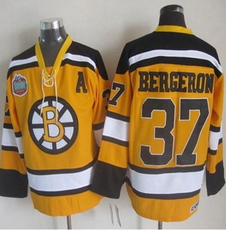 Boston Bruins #37 Patrice Bergeron Yellow Winter Classic CCM Thr