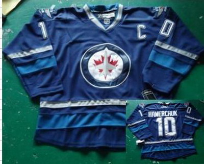 nhl 2012 new JETS #10 Dale Hawerchuk blue