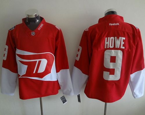 Red Wings #9 Gordie Howe Red 2016 Stadium Series Stitched NHL Je