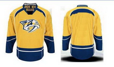 Nashville Predators Authentic Jerseys #00 BLANK YELLOW Jersey