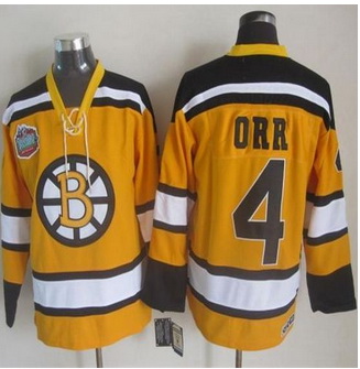 Boston Bruins #4 Bobby Orr Yellow Winter Classic CCM Throwback S