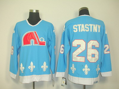 nhl quebec nordiques #26 stastny blue[ccm]