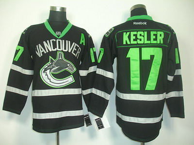 nhl vancouver canucks #17 kesler black A patch