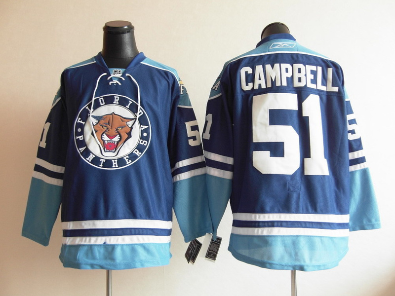 Florida Panthers 51 Brian Campbell Blue NHL Jerseys