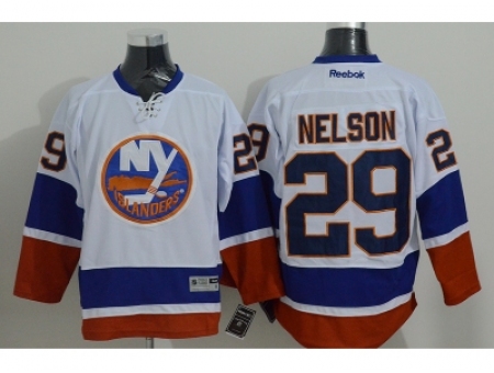 NHL New York Islanders #29 Brock Nelson white jerseys