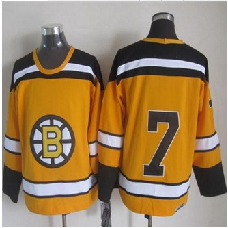 Boston Bruins #7 Phil Esposito Yellow CCM Throwback Stitched NHL Jersey