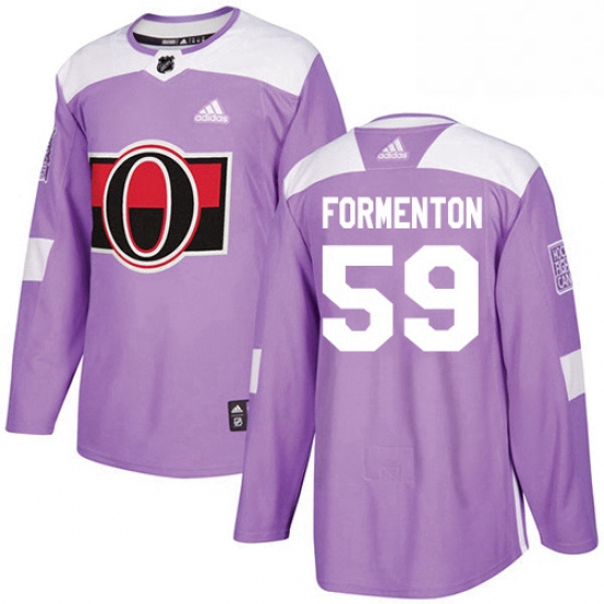 Mens Adidas Ottawa Senators 59 Alex Formenton Authentic Purple F