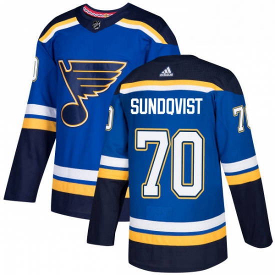 Mens Adidas St Louis Blues 70 Oskar Sundqvist Premier Royal Blue