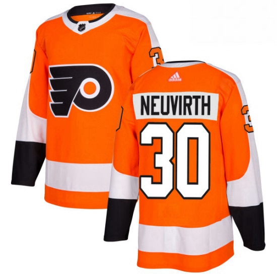 Mens Adidas Philadelphia Flyers 30 Michal Neuvirth Authentic Orange Home NHL Jersey