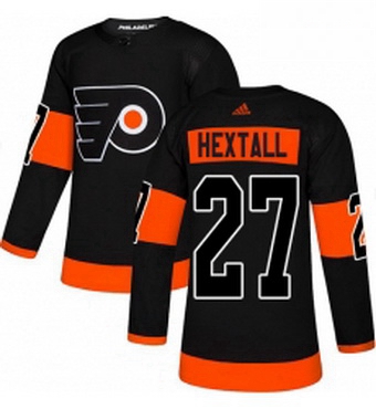 Mens Adidas Philadelphia Flyers 27 Ron Hextall Premier Black Alternate NHL Jersey