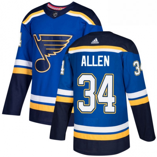 Mens Adidas St Louis Blues 34 Jake Allen Premier Royal Blue Home NHL Jersey