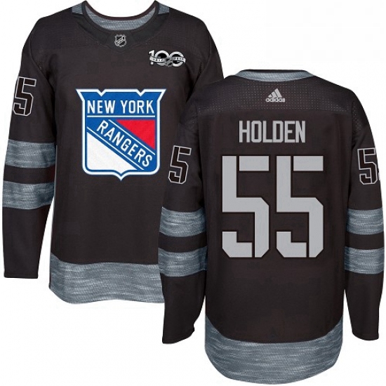 Mens Adidas New York Rangers 55 Nick Holden Premier Black 1917 2017 100th Anniversary NHL Jersey