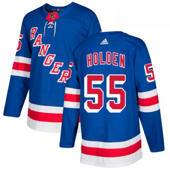 Mens Adidas New York Rangers 55 Nick Holden Authentic Royal Blue Home NHL Jersey