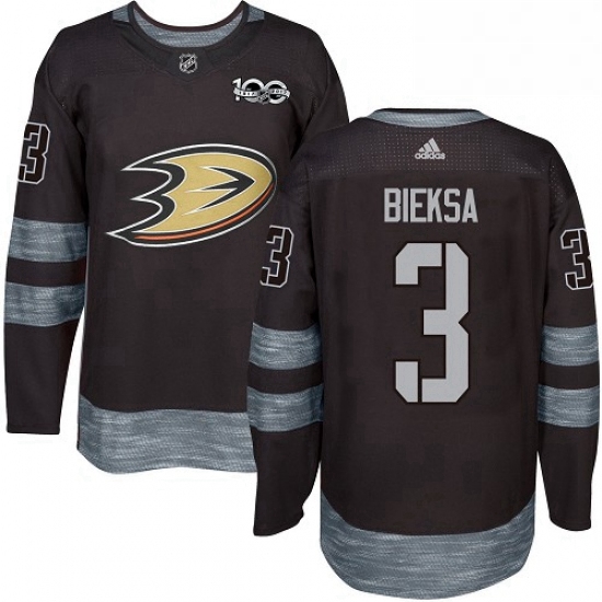 Mens Adidas Anaheim Ducks 3 Kevin Bieksa Premier Black 1917 2017